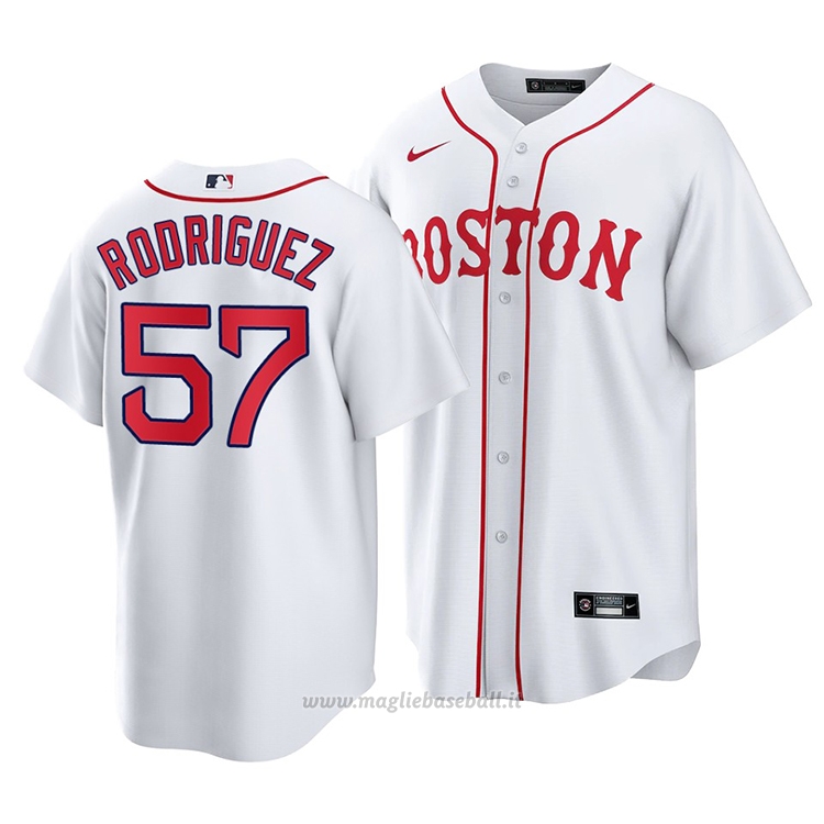 Maglia Baseball Uomo Boston Red Sox Eduardo Rodriguez Replica 2021 Bianco